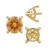 ITI NYC Four Prong Round Tapered Solitaire Settings in 14K Gold (4.00 mm - 10.00 mm)