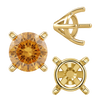 ITI NYC Four Prong Round Tapered Solitaire Settings in 14K Gold (4.00 mm - 10.00 mm)
