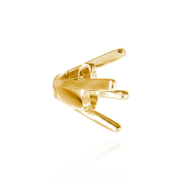 ITI NYC Four Prong Round Tapered Solitaire Settings in 18K Gold (5.00 mm - 17.50 mm)