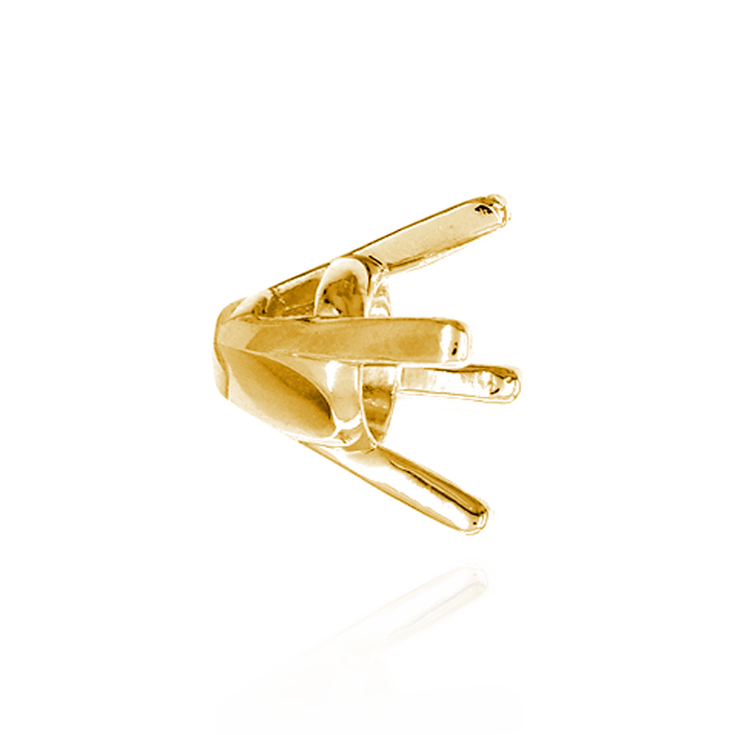 ITI NYC Four Prong Round Tapered Solitaire Settings in 14K Gold (4.00 mm - 17.50 mm)