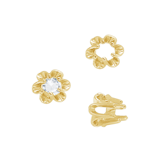 ITI NYC Six Prong Round Scalloped Settings in 14K Gold (1.30 mm - 5.20 mm)