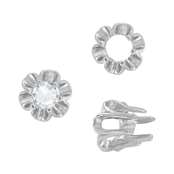 ITI NYC Six Prong Round Scalloped Settings in Sterling Silver (1.30 mm - 5.20 mm)