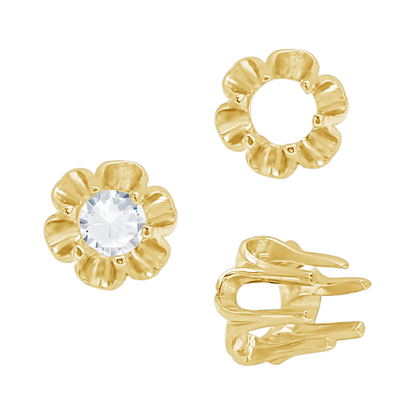ITI NYC Six Prong Round Scalloped Settings in 14K Gold (1.30 mm - 5.20 mm)