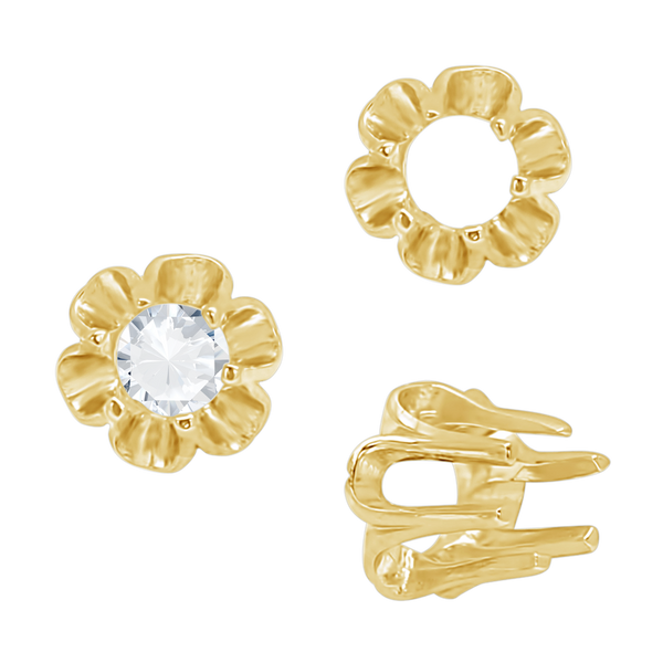 ITI NYC Six Prong Round Scalloped Settings in 14K Gold (1.30 mm - 5.20 mm)