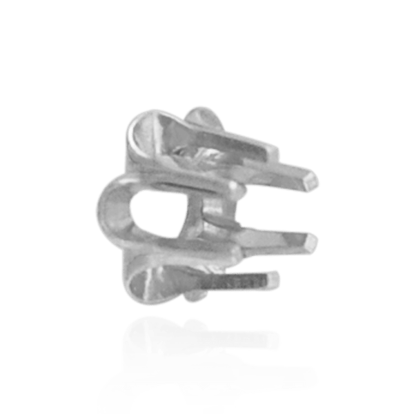 ITI NYC Six Prong Round Scalloped Settings in Sterling Silver (1.30 mm - 5.20 mm)