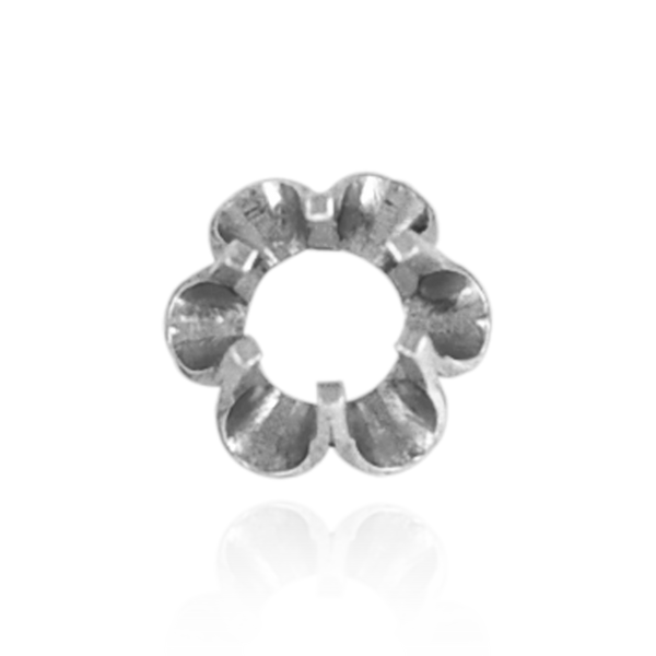 ITI NYC Six Prong Round Scalloped Settings in Sterling Silver (1.30 mm - 5.20 mm)