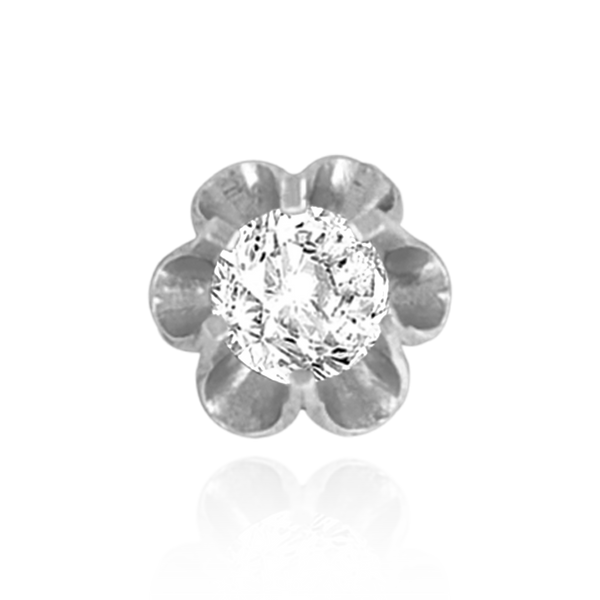 ITI NYC Six Prong Round Scalloped Settings in Sterling Silver (1.30 mm - 5.20 mm)