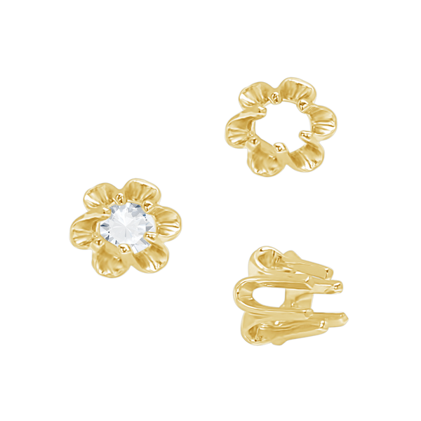 ITI NYC Six Prong Round Scalloped Settings in 14K Gold (1.30 mm - 5.20 mm)
