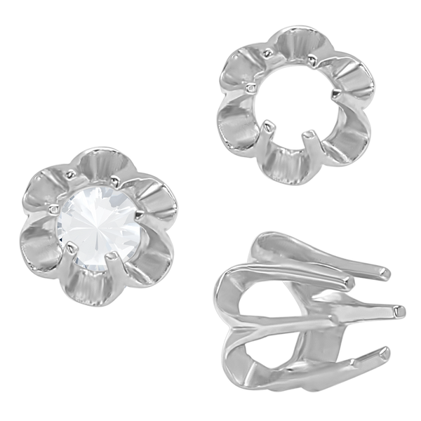 ITI NYC Six Prong Round Scalloped Settings in 14K Gold (1.30 mm - 5.20 mm)
