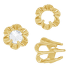 ITI NYC Six Prong Round Scalloped Settings in 14K Gold (1.30 mm - 5.20 mm)