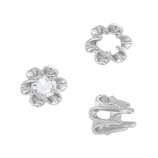 ITI NYC Six Prong Round Scalloped Settings in Sterling Silver (1.30 mm - 5.20 mm)