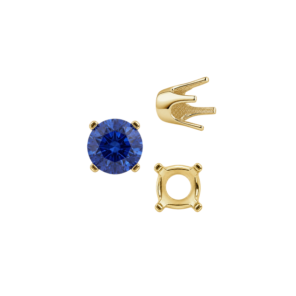 ITI NYC Four Prong Round Standard Settings in 14K Gold (2.50 mm - 8.00 mm)