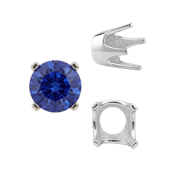 ITI NYC Four Prong Round Standard Settings in Sterling Silver (2.25 mm - 8.00 mm)