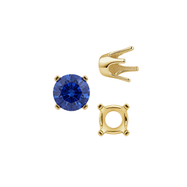 ITI NYC Four Prong Round Standard Settings in 14K Gold (2.50 mm - 8.00 mm)
