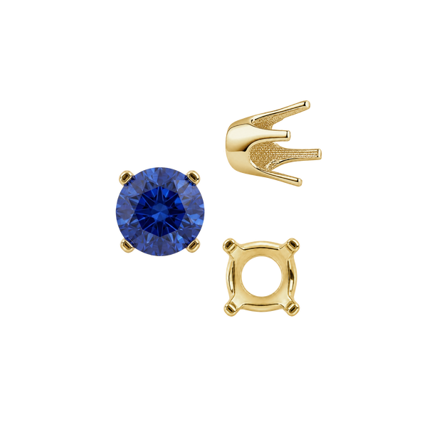 ITI NYC Four Prong Round Standard Settings in 14K Gold (2.50 mm - 8.00 mm)