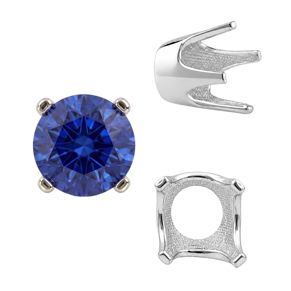 ITI NYC Four Prong Round Standard Settings in Sterling Silver (2.25 mm - 8.00 mm)