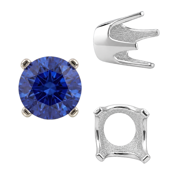 ITI NYC Four Prong Round Standard Settings in Sterling Silver (2.25 mm - 8.00 mm)