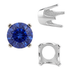 ITI NYC Four Prong Round Standard Settings in Sterling Silver (2.25 mm - 8.00 mm)