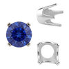 ITI NYC Four Prong Round Standard Settings in Sterling Silver (2.25 mm - 8.00 mm)