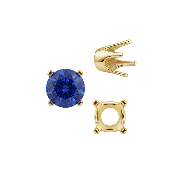 ITI NYC Four Prong Round Standard Settings in 14K Gold (2.50 mm - 8.00 mm)