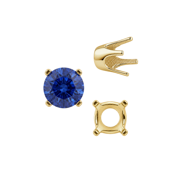 ITI NYC Four Prong Round Standard Settings in 14K Gold (2.50 mm - 8.00 mm)