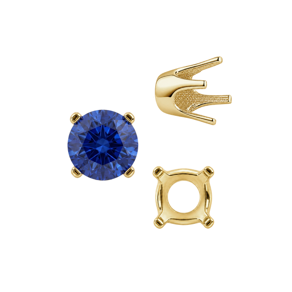 ITI NYC Four Prong Round Standard Settings in 14K Gold (2.50 mm - 8.00 mm)