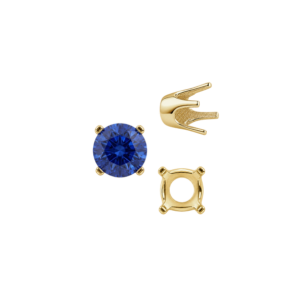 ITI NYC Four Prong Round Standard Settings in 14K Gold (2.50 mm - 8.00 mm)