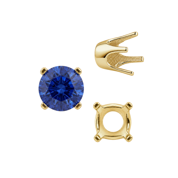 ITI NYC Four Prong Round Standard Settings in 14K Gold (2.50 mm - 8.00 mm)
