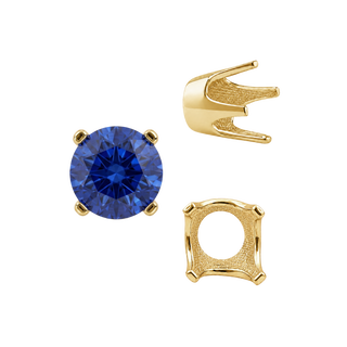 ITI NYC Four Prong Round Standard Settings in 14K Gold (2.50 mm - 8.00 mm)