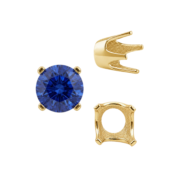 ITI NYC Four Prong Round Standard Settings in 14K Gold (2.50 mm - 8.00 mm)