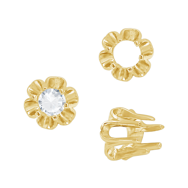 ITI NYC Six Prong Round Scalloped Settings in 14K Gold (1.30 mm - 5.20 mm)