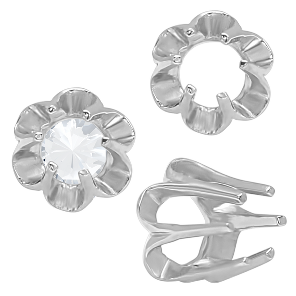 ITI NYC Six Prong Round Scalloped Settings in 14K Gold (1.30 mm - 5.20 mm)