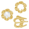 ITI NYC Six Prong Round Scalloped Settings in 14K Gold (1.30 mm - 5.20 mm)