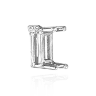 ITI NYC Straight Baguette Wire Basket Settings in Sterling Silver (2.00 x 1.50 mm - 6.50 x 3.50 mm)