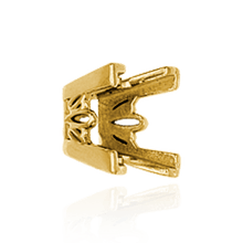 Load image into Gallery viewer, ITI NYC V-End Square Filigree Settings in 14K Gold (4.00 mm - 8.50 mm)
