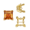 ITI NYC V-End Square Filigree Settings in 14K Gold (4.00 mm - 8.50 mm)