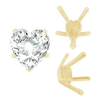 ITI NYC V-End Heart Shape Solitaire Settings in 14K Gold (4.00 x 4.00 mm - 11.50 x 10.25 mm)