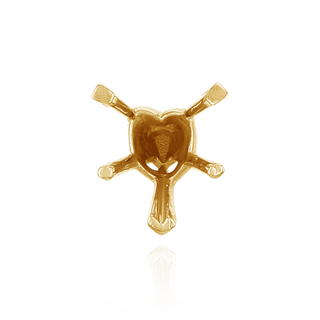 ITI NYC V-End Heart Shape Solitaire Settings in 14K Gold (4.00 x 4.00 mm - 11.50 x 10.25 mm)