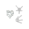 ITI NYC V-End Heart Shape Solitaire Settings in 18K Gold (4.00 x 4.00 mm - 9.00 x 9.00 mm)