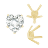 ITI NYC V-End Heart Shape Solitaire Settings in 14K Gold (4.00 x 4.00 mm - 11.50 x 10.25 mm)