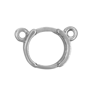 ITI NYC Round Half Bezel Pendants with Rings in Sterling Silver (3.60 mm - 7.00 mm)