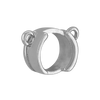 ITI NYC Round Half Bezel Pendants with Rings in Sterling Silver (3.60 mm - 7.00 mm)