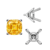ITI NYC V-End Square Solitaire Settings With Peg in Sterling Silver (3.50 mm - 12.00 mm)