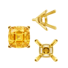 ITI NYC V-End Square Solitaire Settings With Peg in 14K Gold (4.50 mm - 11.00 mm)