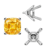ITI NYC V-End Square Solitaire Settings With Peg in Sterling Silver (3.50 mm - 12.00 mm)