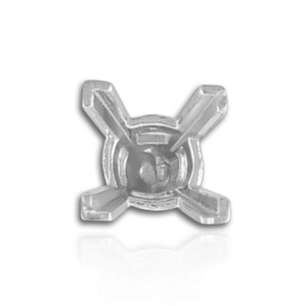 ITI NYC V-End Square Solitaire Settings With Peg in Sterling Silver (3.50 mm - 10.00 mm)