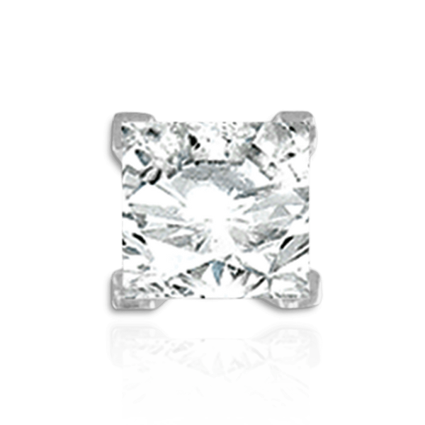 ITI NYC V-End Square Solitaire Settings With Peg in Sterling Silver (3.50 mm - 10.00 mm)