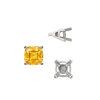ITI NYC V-End Square Solitaire Settings With Peg in Sterling Silver (3.50 mm - 12.00 mm)