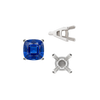 ITI NYC V-End Square Solitaire Settings With Peg in Sterling Silver (3.50 mm - 12.00 mm)