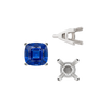 ITI NYC V-End Square Solitaire Settings With Peg in Sterling Silver (3.50 mm - 12.00 mm)